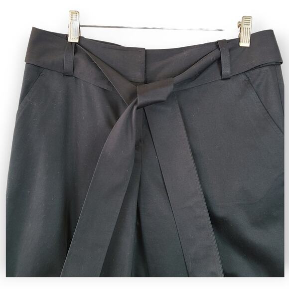 Lafayette 148 black wide legged skimmers gaucho pants size 8 - Picture 5 of 5